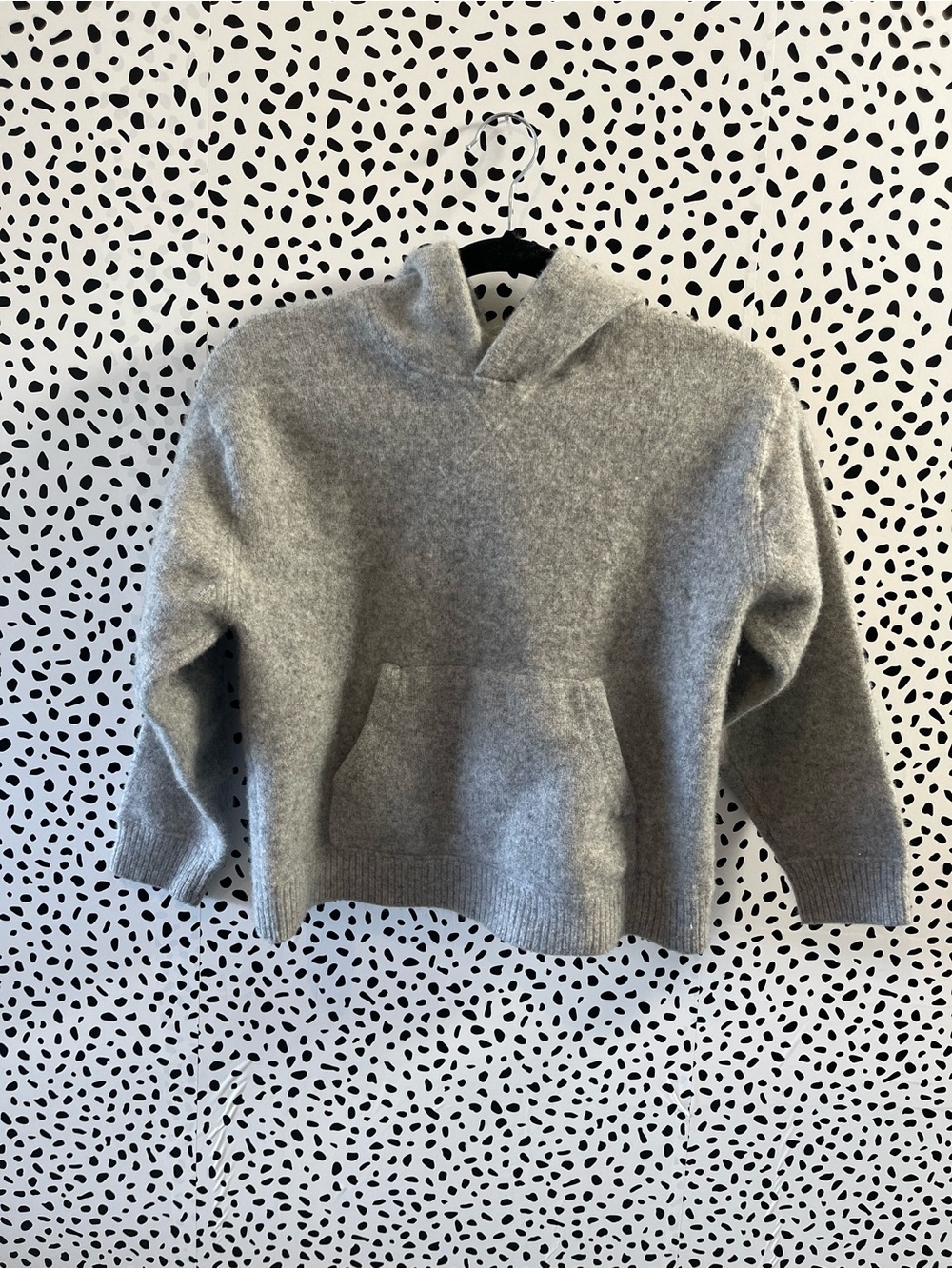 Aritzia Light Gray Hooded Pullover Sweater